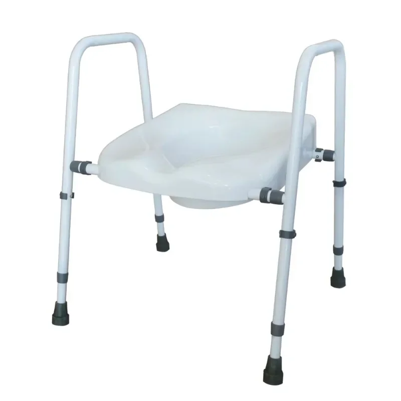 Classic steel toilet chair flat-wrapped toilet seat on toilet equipment, suitable for the elderly bathroom safety