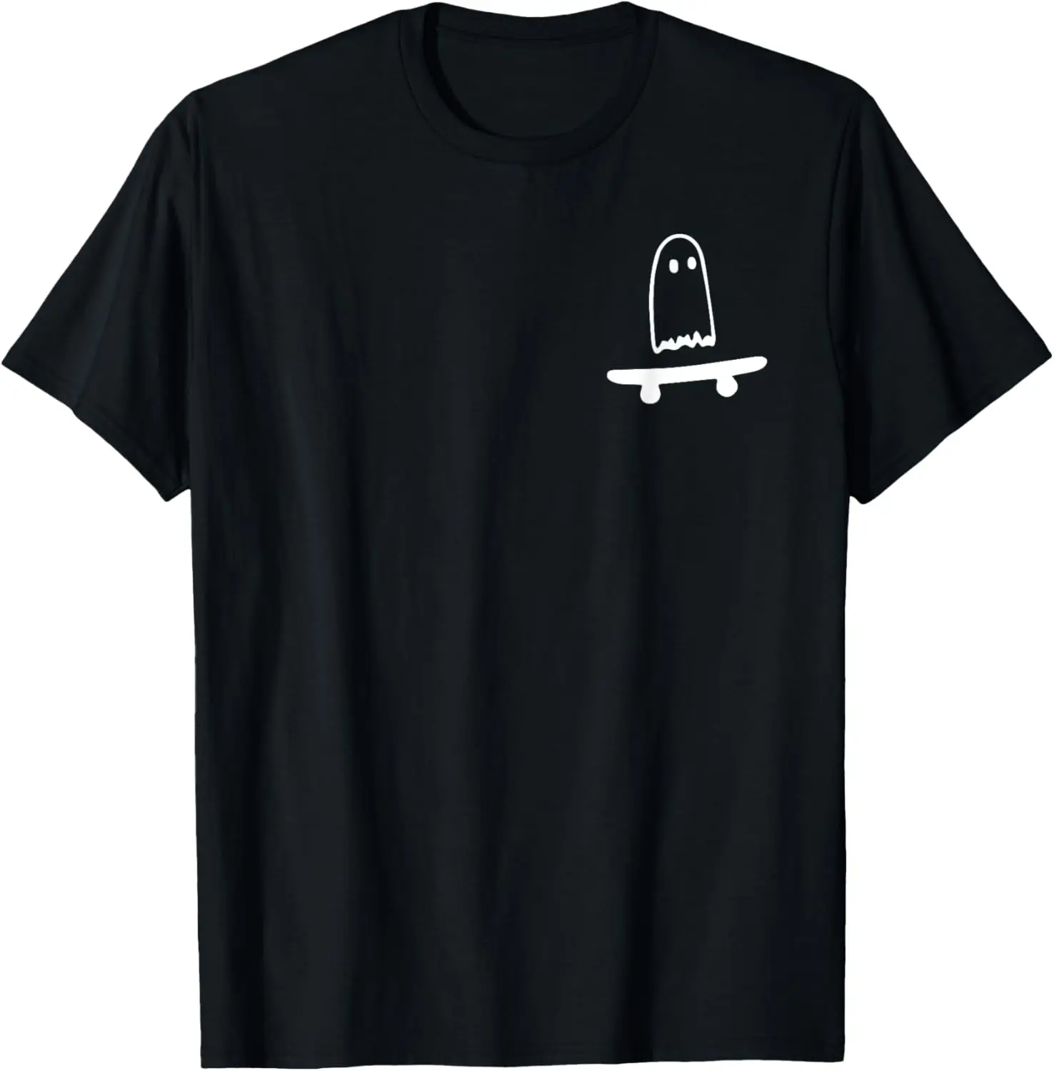 Ghost Skateboard Lazy Halloween Costume Funny Skateboarding T-Shirt Vintage T Shirt  Funny Shirt Camisas Streetwear