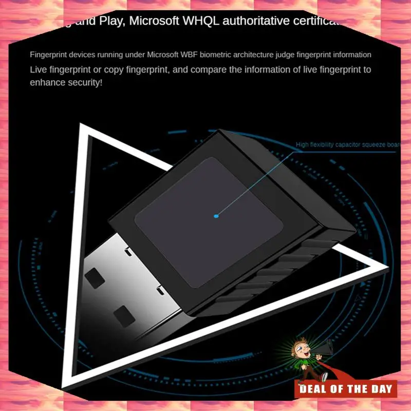 

24-часовая доставка 3X Mini USB модуль считывания отпечатков пальцев устройство USB-считыватель отпечатков пальцев для Windows 10 11 Hello биометрическая безопасность