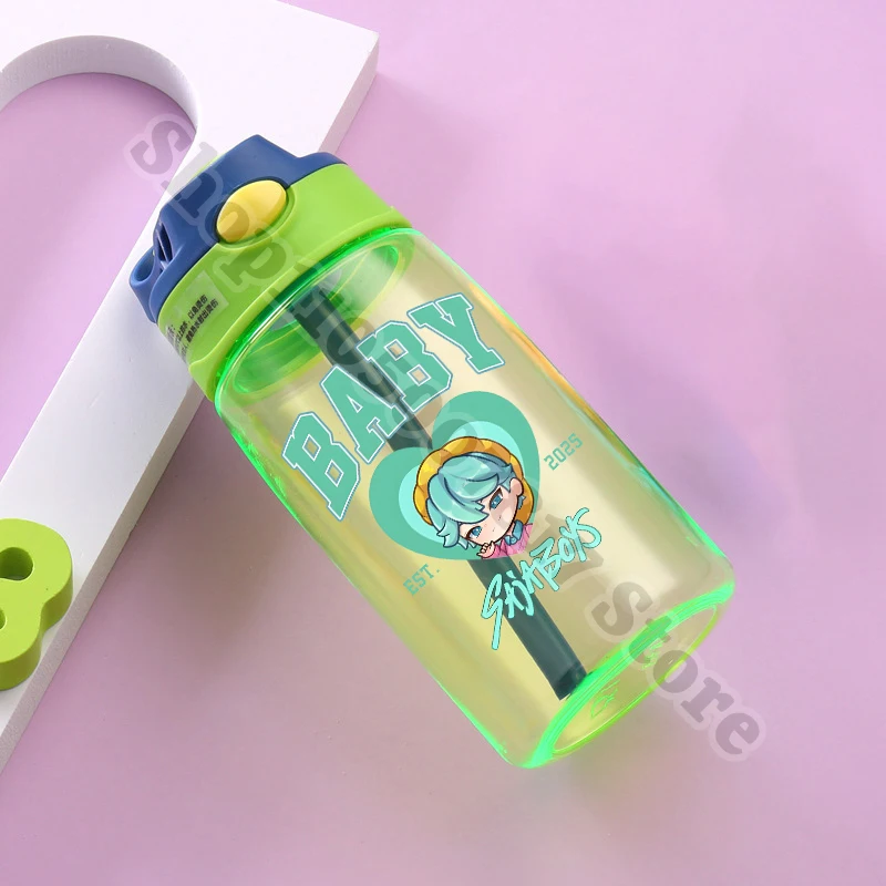 KPop شيطان الصيادين المحمولة كوب ماء بلاستك مع القش الأطفال الكرتون لطيف الرياضة زجاجة الاطفال أنيمي عصير الحاويات هدية 2025 #5