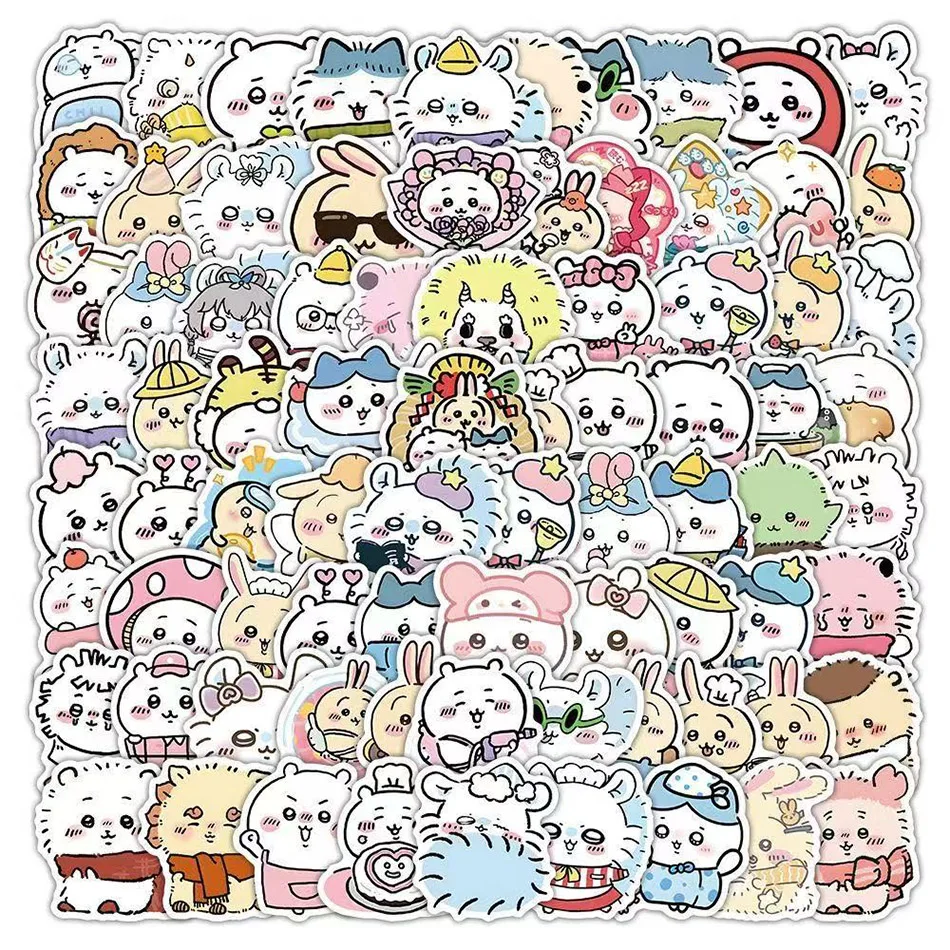 Meistverkaufte 100 Stück Kawaii Jiikawa Cartoon-Aufkleber Dekorative Schreibtisch-Laptop-Scrapbook-Gepäck-Aufkleber Niedliche Graffiti-Sticker als Geschenk für Kinder – Detail 1