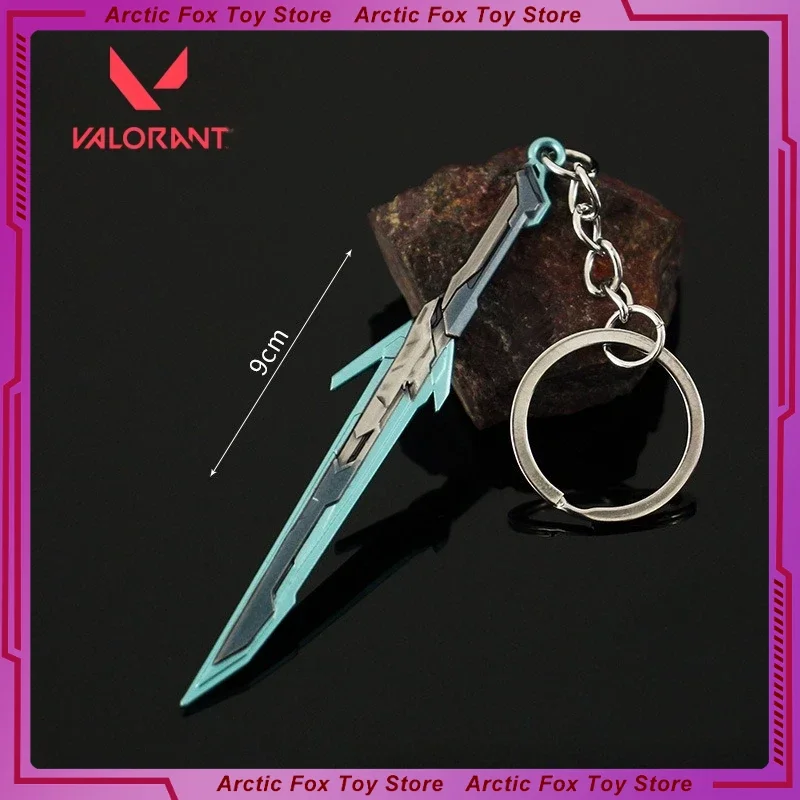 9cm nuevo juego VALORANT periférico Metal modelo accesorios de embalaje trasero llavero adornos de escritorio regalos de cumpleaños Juguetes