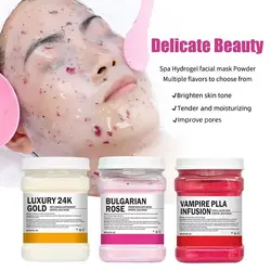 650g Enzyme Crystal Facial Mask Powder Carrot Soft Mask Powder Moisturizing Rose Petal Jelly Mask Mud Face Care Dropshipping