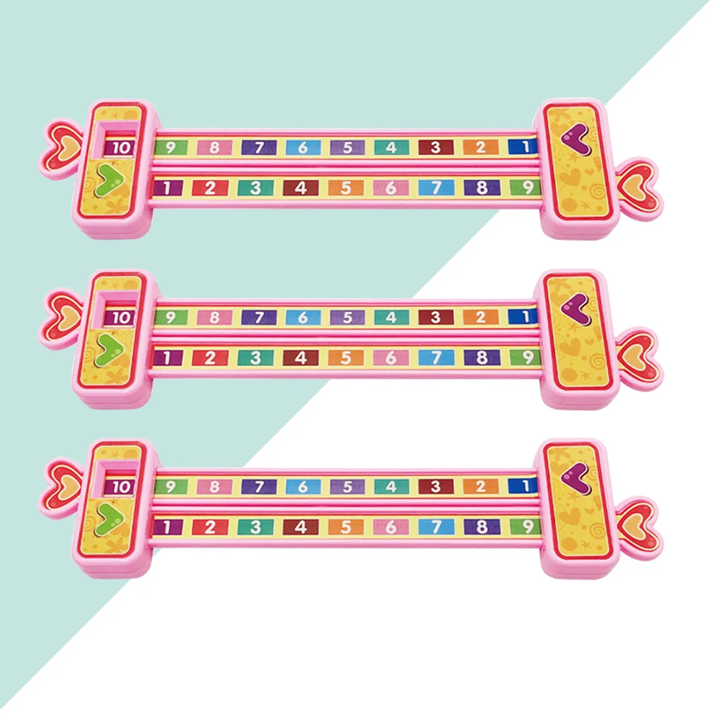 

3Pcs AdditionSubtractionRuler ClearNumbers KidsEarlyEducation MathToy ThickMaterial NonDeformable