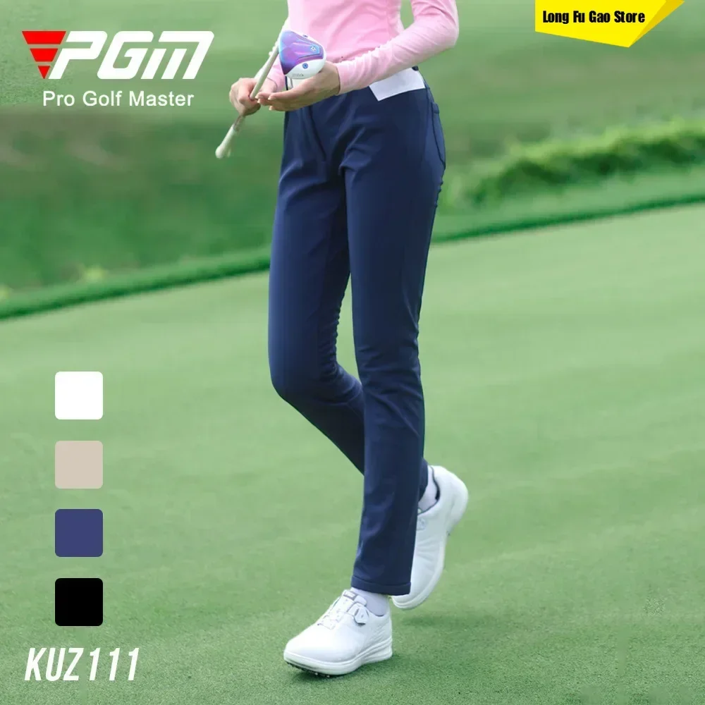 New PGM Golf Pants Women's Autumn And Winter Pants Clothing Waterproof Ball Pants Warm Plush Women's