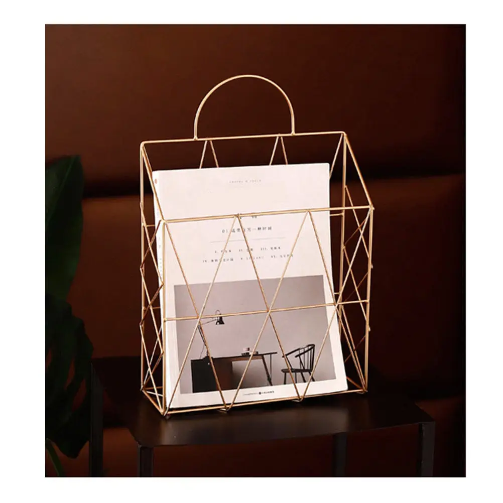 Cesta de Acero Premium para Revistas, Montada en la Pared, para Colgar Libros, Periódicos, Archivos, Catálogos, Decoración de Oficina y Hogar, Almacenamiento y Exhibición