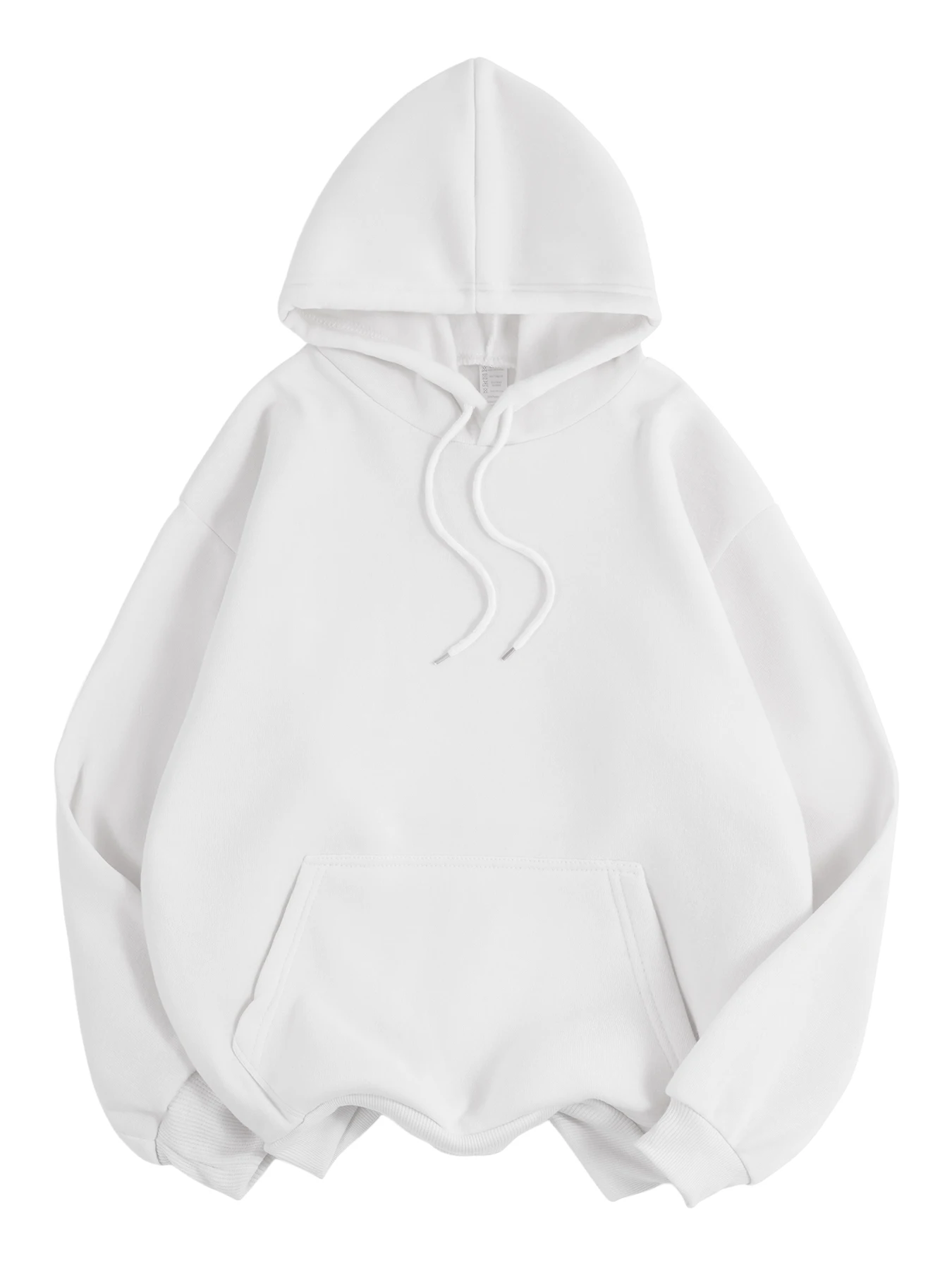 Basic Winter Womens Solid Hoodies Strecth Fleece Comfortable Sweatshirts Loose Pocket Warm Clothes New Street Female Pullover