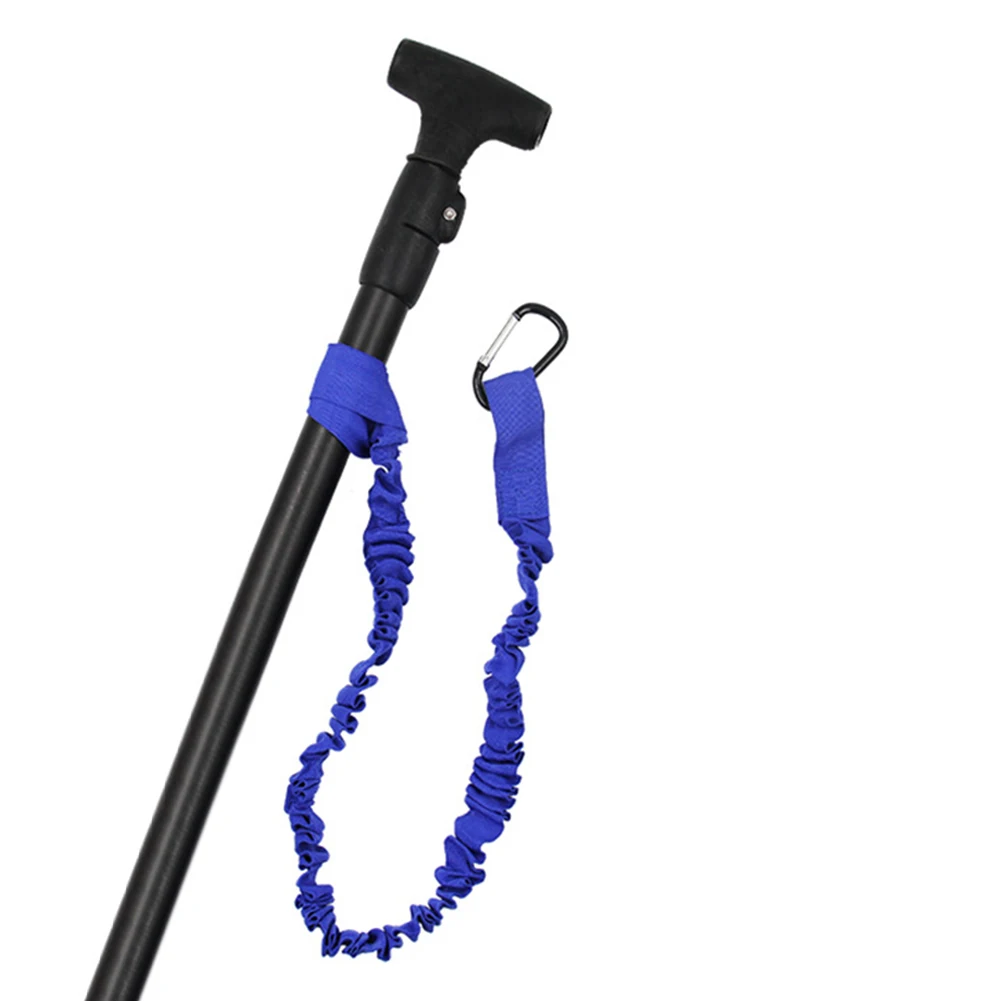 مقود مجداف كاياك مرن مع خطاف أمان قابل للتمدد مجداف كاياك ملفوف المقود حبل صيد لمجاديف الكاياك