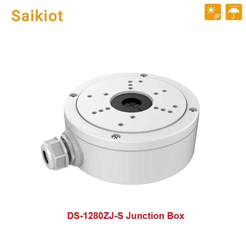 Saikiot HIKVISION DS-1280ZJ-S IP67 Metal Junction Box Outdoor Waterproof Aluminium Security Camera Cable Management Junction Box