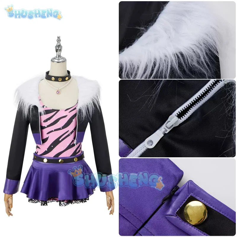 

Аниме Монстр Clawdeen Wolf Косплей Костюм Униформа Хэллоуин Карнавал Вечеринка Рождественская игра Ролевая одежда Одежда