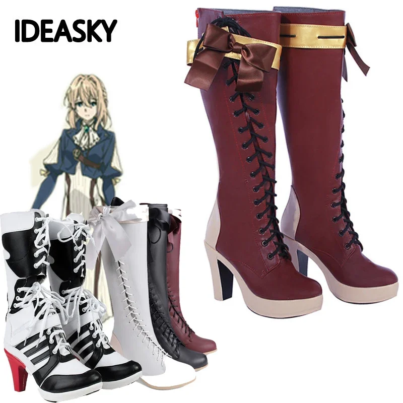 Violet Evergarden Cosplay Shoes Violet Evergarden Boots Customer Size Made Anime Cosplay shoe