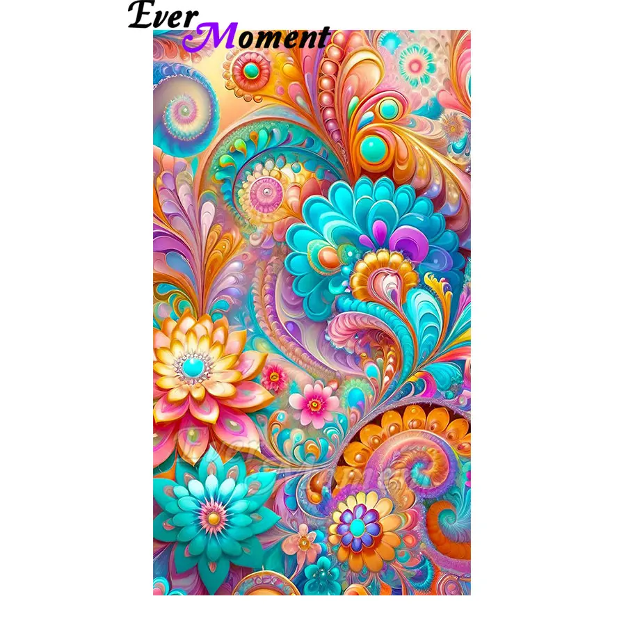 

Ever Moment 5D DIY Square Drill Abstract Flower Landscape Decor For Living Room ASF2969