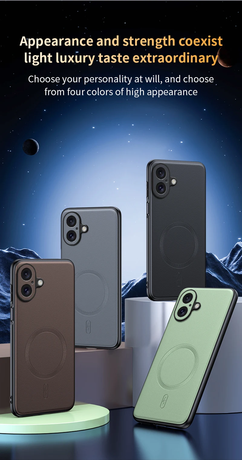 Für iPhone 17 Hülle Magnetische Leder-Schutzhülle Für iPhone 17 Anti-Fingerabdruck Rutschfest PC+TPU – Detail 7