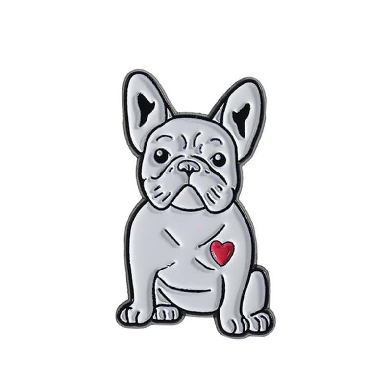

652F Adorable Puppy Design Alloy Brooch Pin Animal Jewelry Gift For Dog Lovers Birthday Christmas Party Outfit Accessory