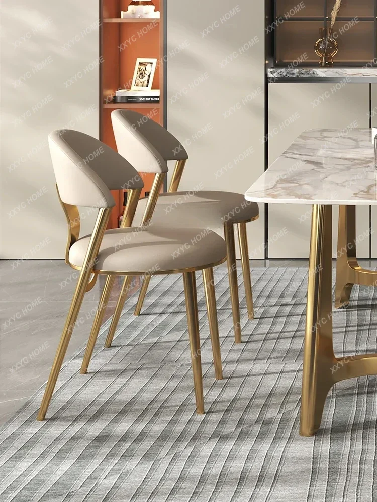 كرسي طعام فاخر خفيف حديث بسيط للمنزل الترفيهي البراز مسند الظهر شقة صغيرة مطعم الشمال نمط كرسي الأثاث #5