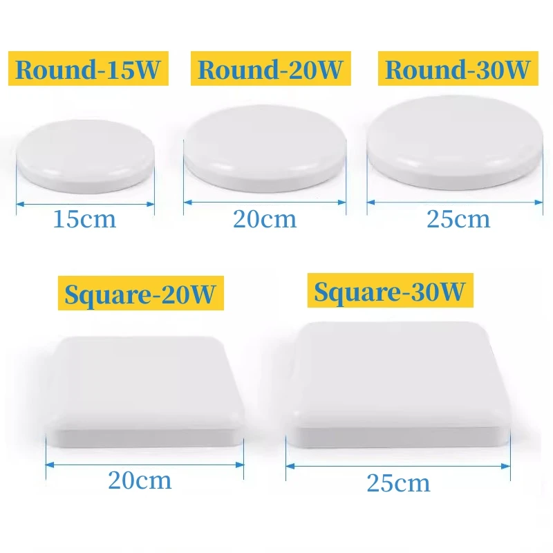 20W/30W Smart LED Ceiling Lamp PIR Motion Sensor Bathroom Panel Lamp Surface Mounted Corridor Bedroom Home Ceiling Light Fixture