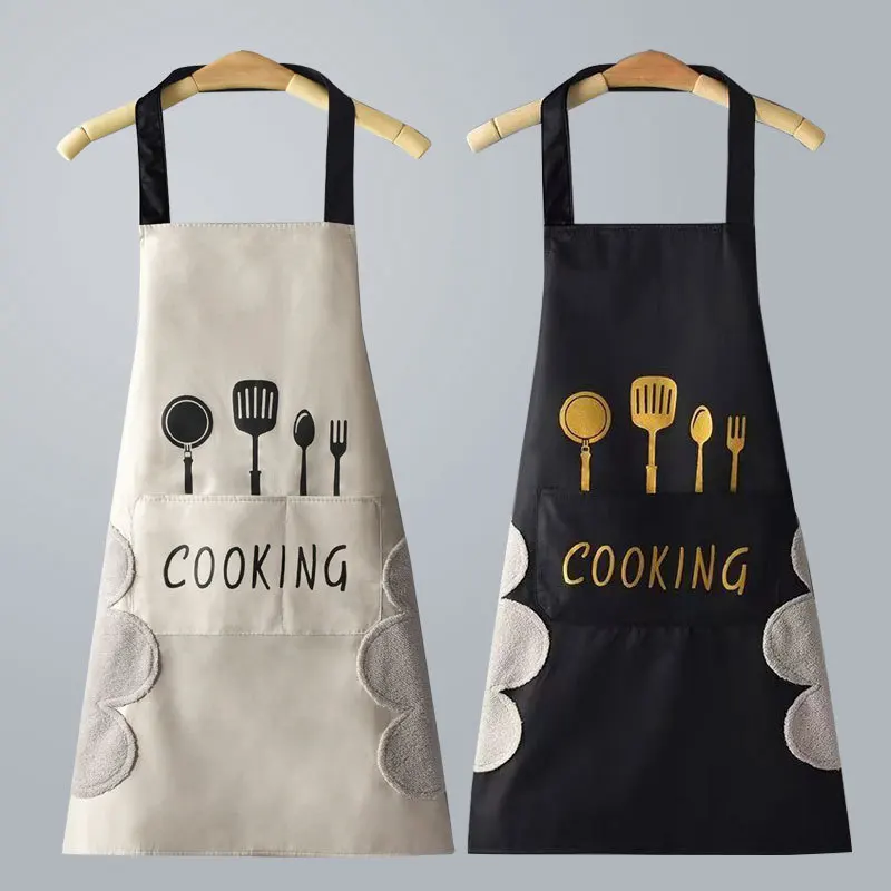 

Waterproof Oilproof Apron Can Wipe Hands Kitchen Work Clothes for Cooking Baking Cleaning Men&Women Universal Sleeveless Apron
