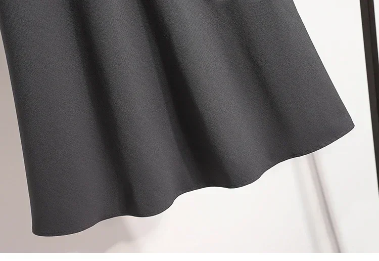 Koreanischer Stil, einfarbig, hohe Taille, elastischer Bund, Damen-A-Linien-Röcke, Alltagskleidung, Frühjahr/Herbst 2026, neu, elegant, vielseitig. – Detail 21
