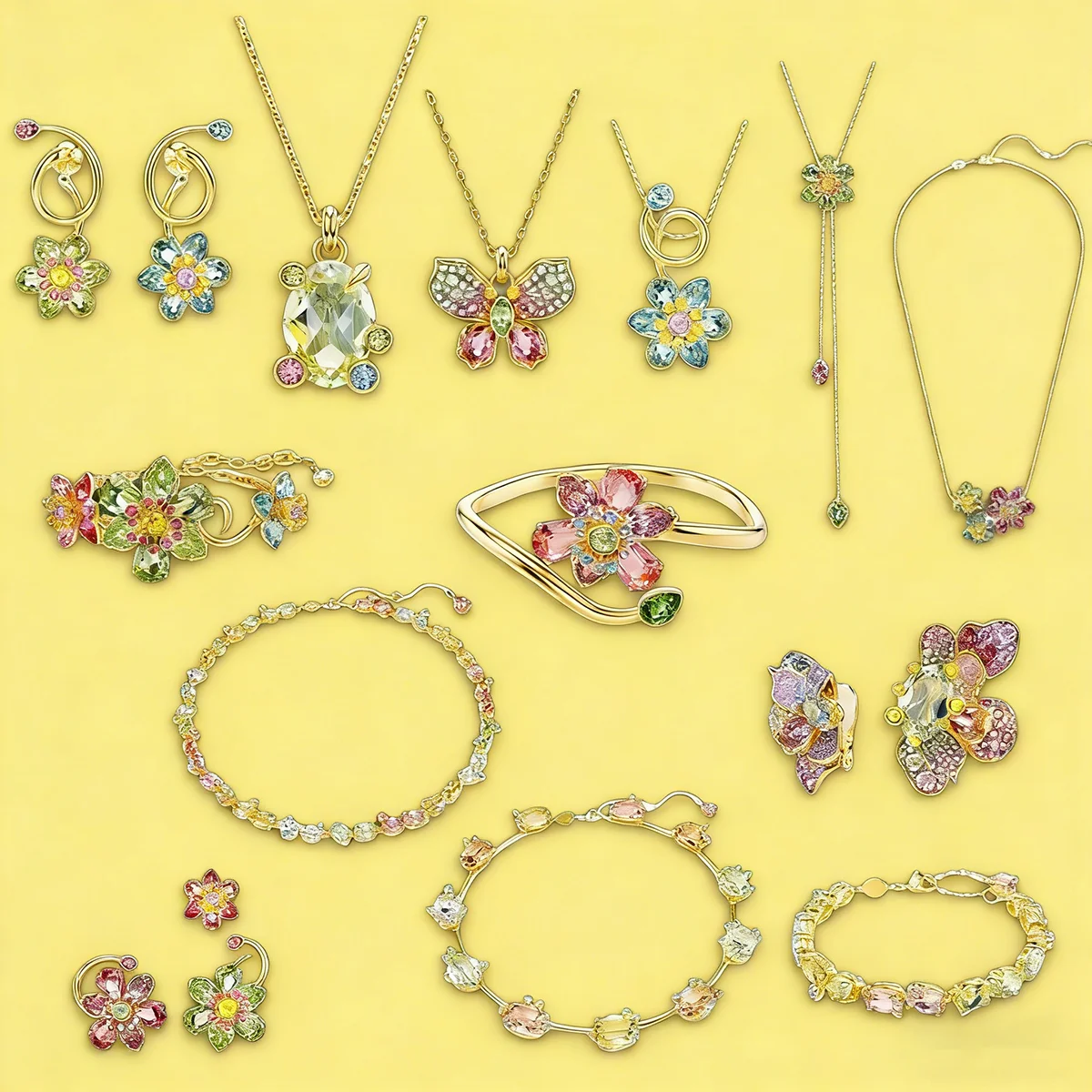 

2026 New Luxury High Quality Flower Design Necklace Pendant Earnail Bracelet Jewelry Daily Dressing Essential - Birthday Gift