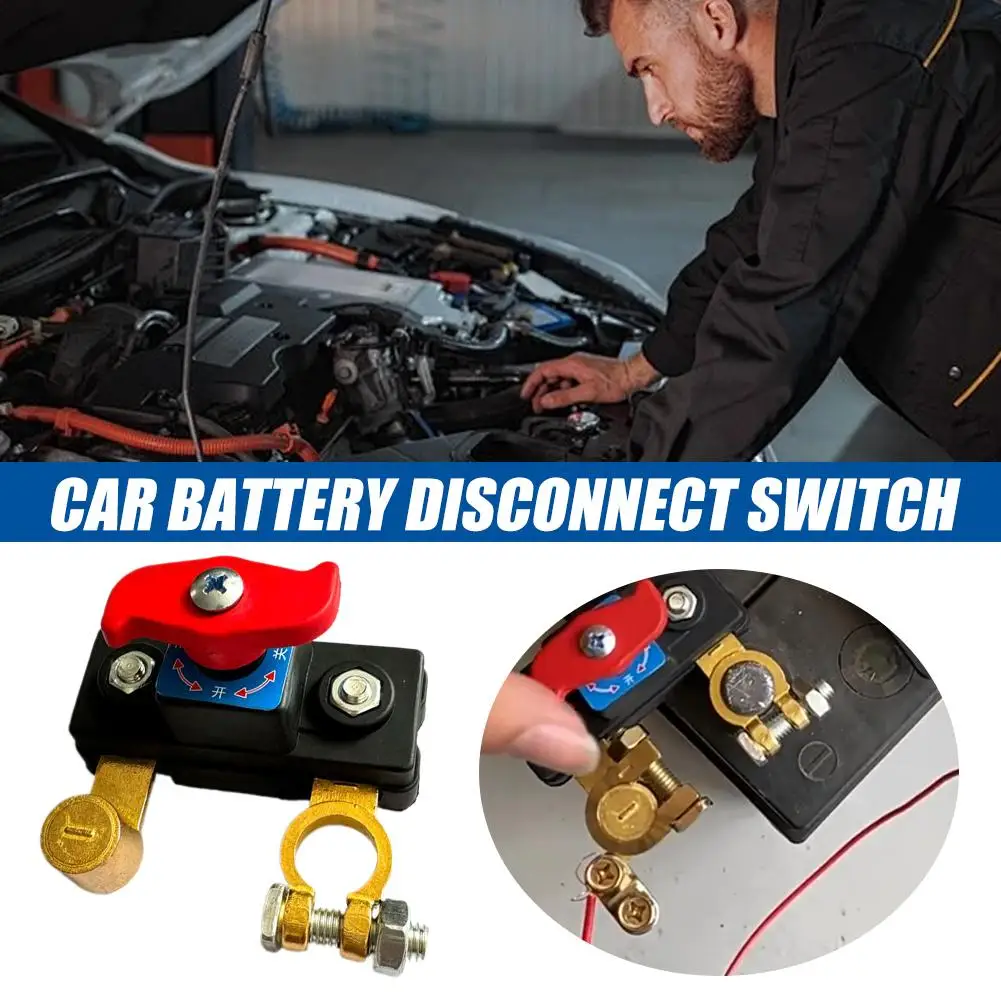 

Car Battery Power-off Switch, Leak Proof Circuit Breaker Thickened Battery Pile Head Car Negative Pole Switch
