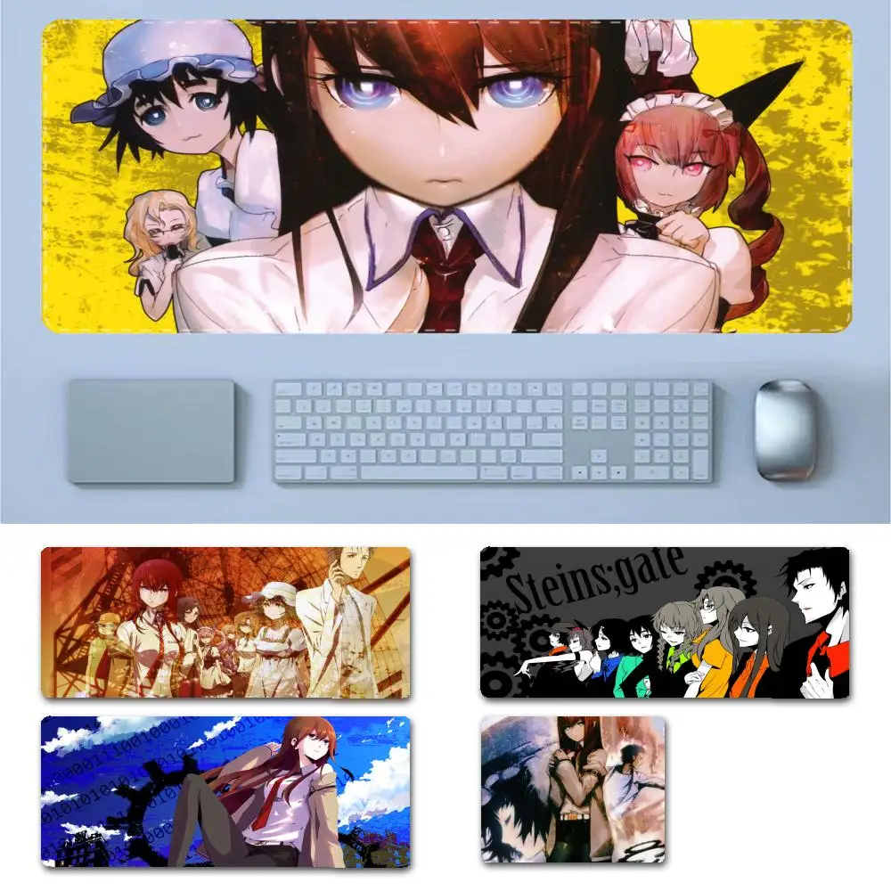 

Коврик для мыши в стиле аниме Steins Gate, игровой коврик для ноутбука, размер для игровой клавиатуры
