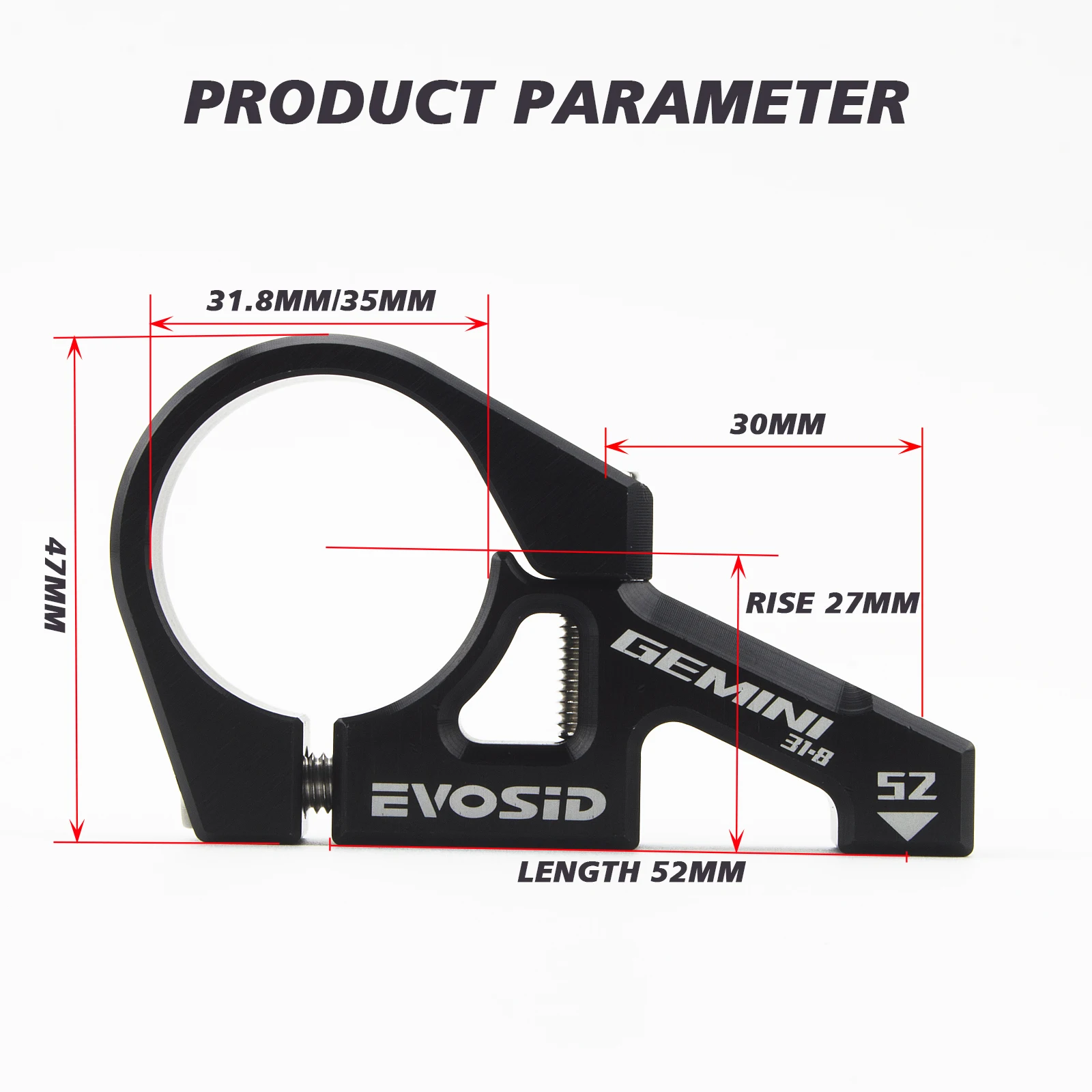 EVOSID Bike Stem Shoulder Fork Direct Mount Downhill Mountain Bicycle Stem 31.8mm Handlebar 35mm Ultralight 114g For AM/FR/DH/XC