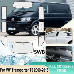 For VW Volkswagen Transporter T5 2003~2015 Caravelle Multivan Car Full Window Sunshades Sun Protection Anti-UV Visor Accessories