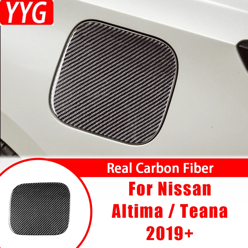 Carbon Fiber Body Sides Fuel Pad Panel Car Accessories Interior Cover Trim Modification Sticker For Nissan Altima Teana 2019+