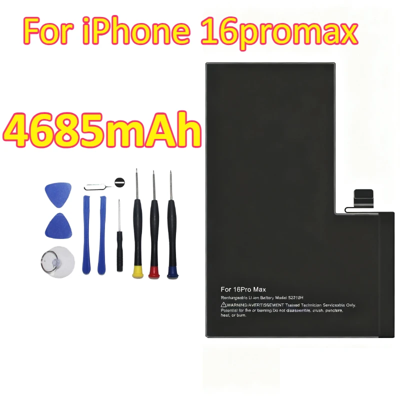 New 3561mAh 3582mAh 4674mAh 4685mAh Replacement Batteries For iPhone 16 16Pro 16Plus 16ProMax Mobile Phone Battery +Tools