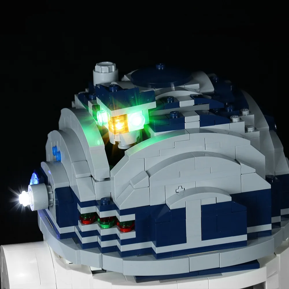 75308 R2-D2 Starsing Wars Movie Series Lighting Set Model non Include Building Block (solo luce a Led)