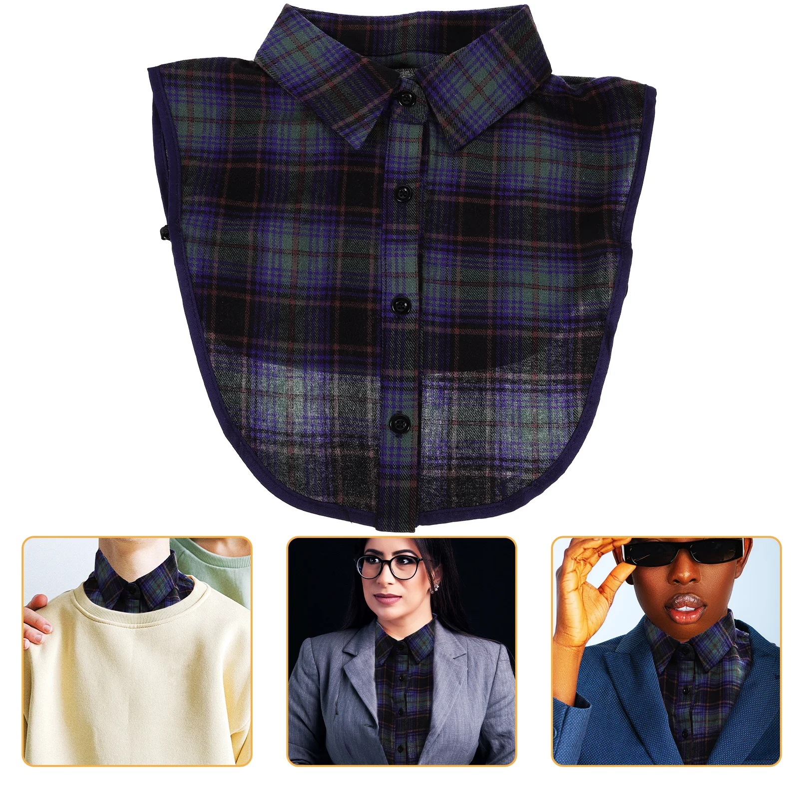 

Detachable Shirt False Collar Exquisite Half Shirts Faux Collar Cotton Material Durable Practical Comfortable Wearable