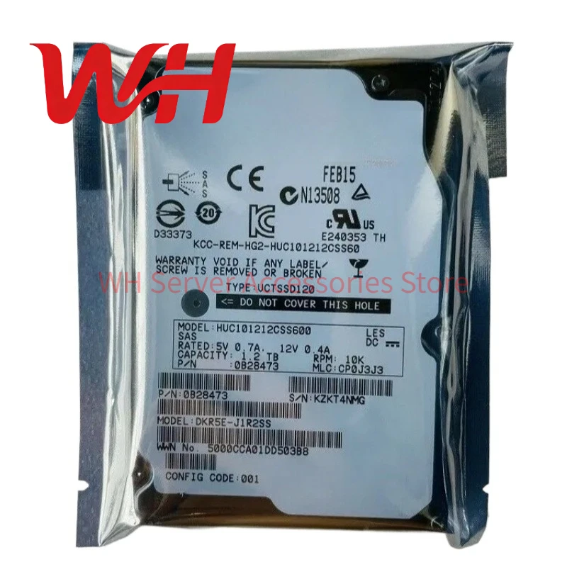 For HGST 1.2TB 10K 2.5" SAS 6.0GB/s Enterprise HDD HUC101212CSS600 Hard Disk Drive