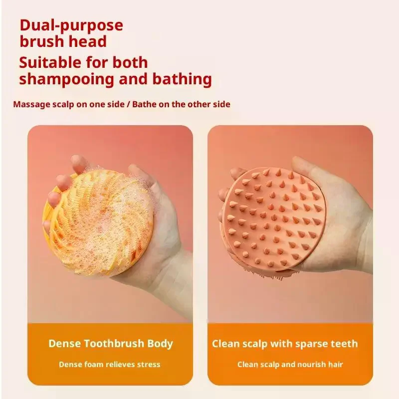 

Soft Silicone Bath Shower Brush Body Scrubber Scalp Massager Exfoliating Skin Care Bath Tool