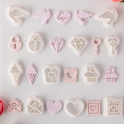 Valentine's Day Series Love Polymer Clay Earring Cutters Mold Wedding Party Gift DIY Earrings Jewelry Pendant Cutting Die Moulds