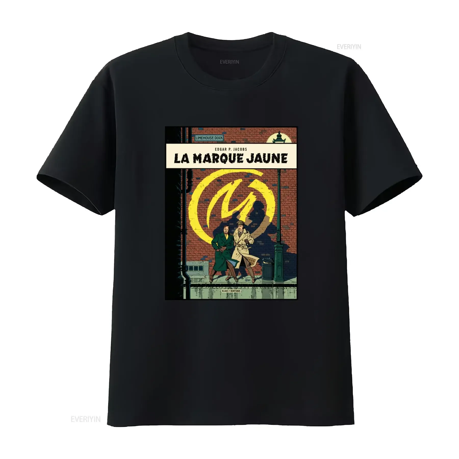 Camiseta Unisex Blake And Mortimer La Marque Jaune P 428, Estilo Urbano Clásico, Suave y Moderno, Vintage Lavado
