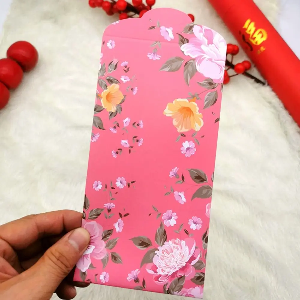 

New Year's Greetings Spring Festival Red Envelopes Flower Traditional Blessing Bag Best Wishes Chinese Hong Bao Party Gifts