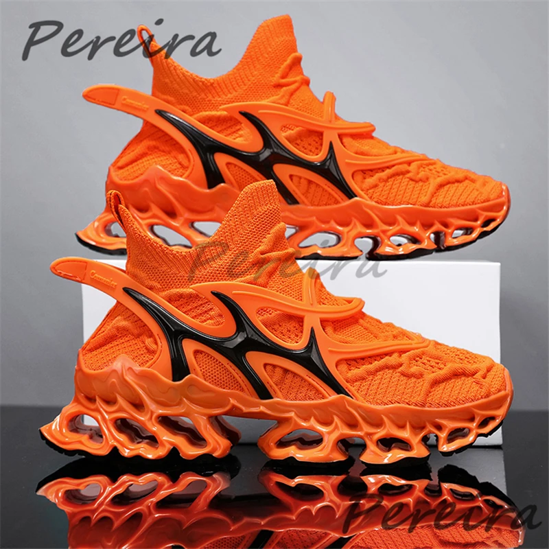 

Summer New Trendy Men's Casual Sneakers Breathable Mesh Thick Soled Slip-On Sports Shoes Fashion Designer Versatile Couple Shoes