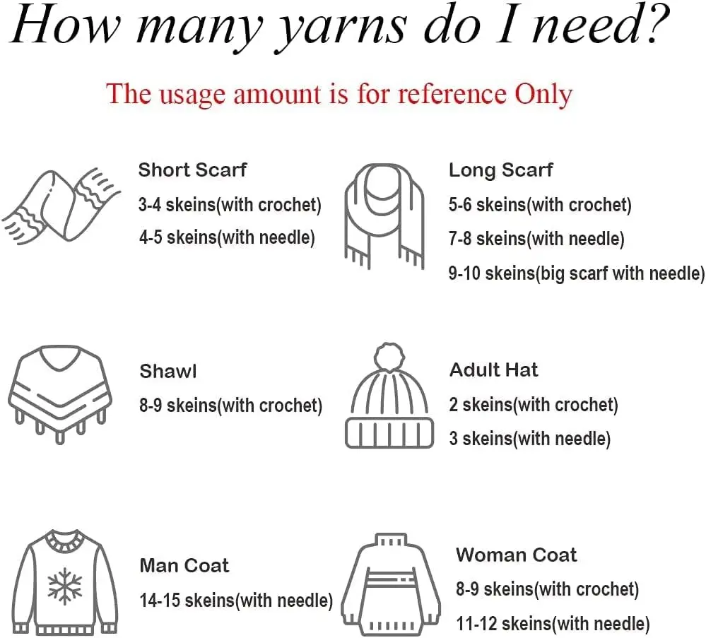 100% Merino Wool Yarn Luxurious&Soft Yarn for Hand Knitting&Crocheting Hand Knitting Scarf Sweater DIY Doll Woven Material