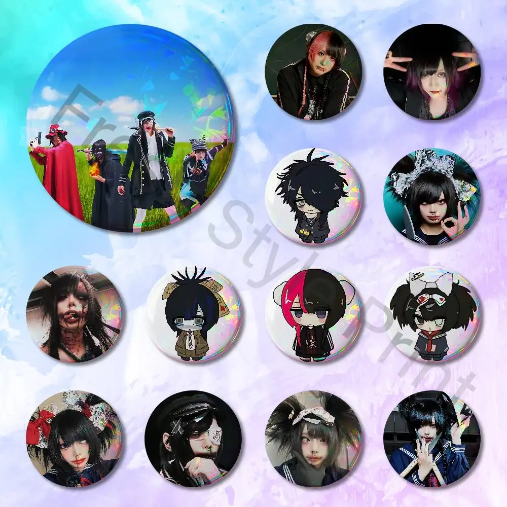 

S-Senketsuakochans Enamel Pin Tinplate Round Brooch Cosplay Nijigen Otaku Culture Badges 58mm 44mm 32mm 75mm 25mm
