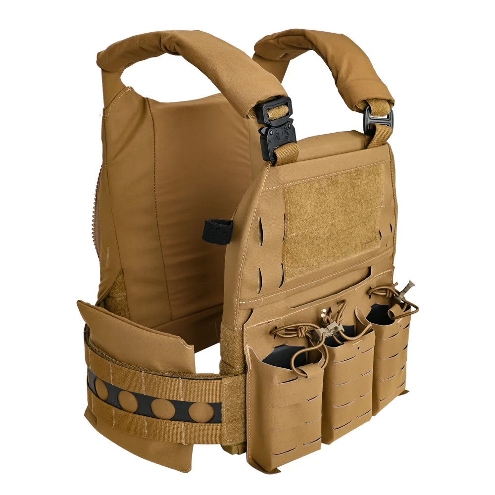 Tactifans Hunting PC V5 Plate Carrier Vest Setups Cummerbund Triple Front Flap Dangler Drop Radio Mini Back Panel Pouch Nylon