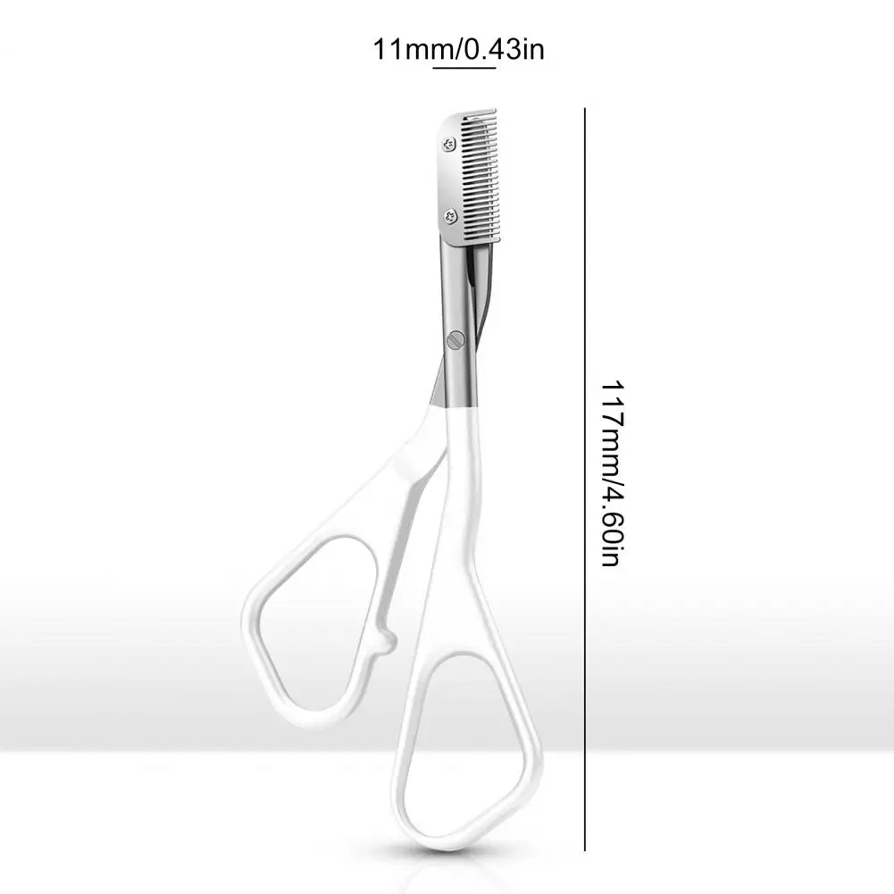 빗이 달린 눈썹 정리 가위 스테인리스 스틸 전문가용 미끄럼 방지 정밀 눈썹 트리머 남녀 공용 눈썹 제거기