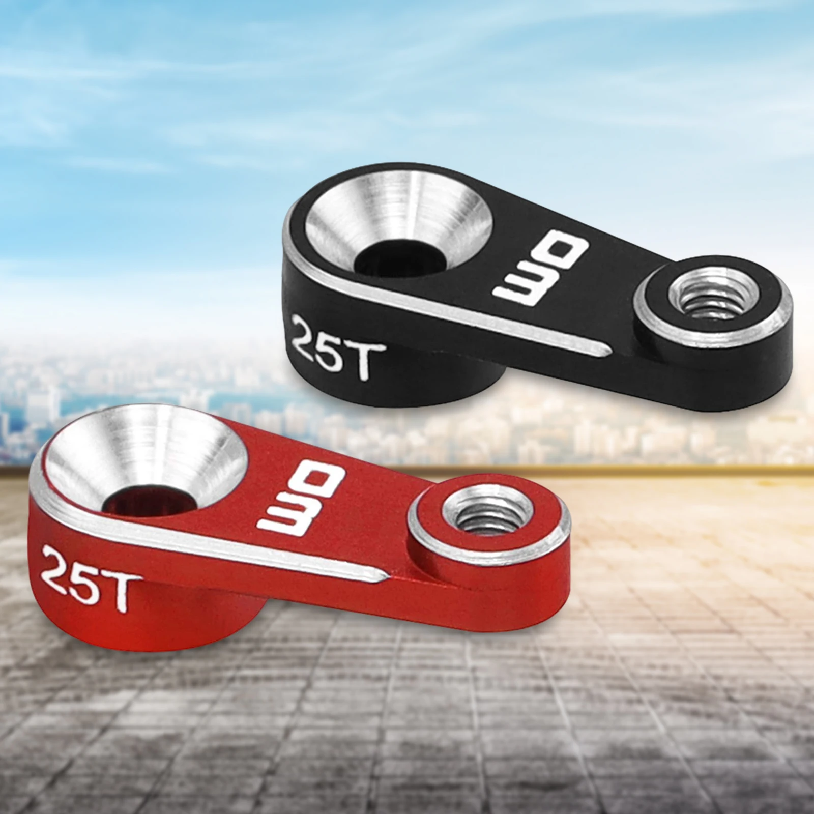 25T الأسنان سيرفو القرن ذراع التوجيه سيرفو القرن استبدال تمديد القرن ل 1/18 TRX4M RC الزاحف ل TRX4M RC الزاحف