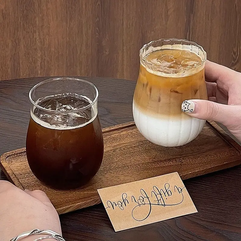 Simple Tulip Heat-resistant Glass Cup,Household Creative Coffee Cups,Breakfast Milk Kawaii Cup,Couple Birthday Gift Shot Glasses