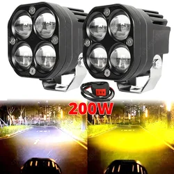 매우 밝은 LED 스포트라이트 LED 안개등 어셈블리, 오토바이 트럭 자동차 SUV 30000LM 24V 12V 200W 모토 헤드라이트 액세서리