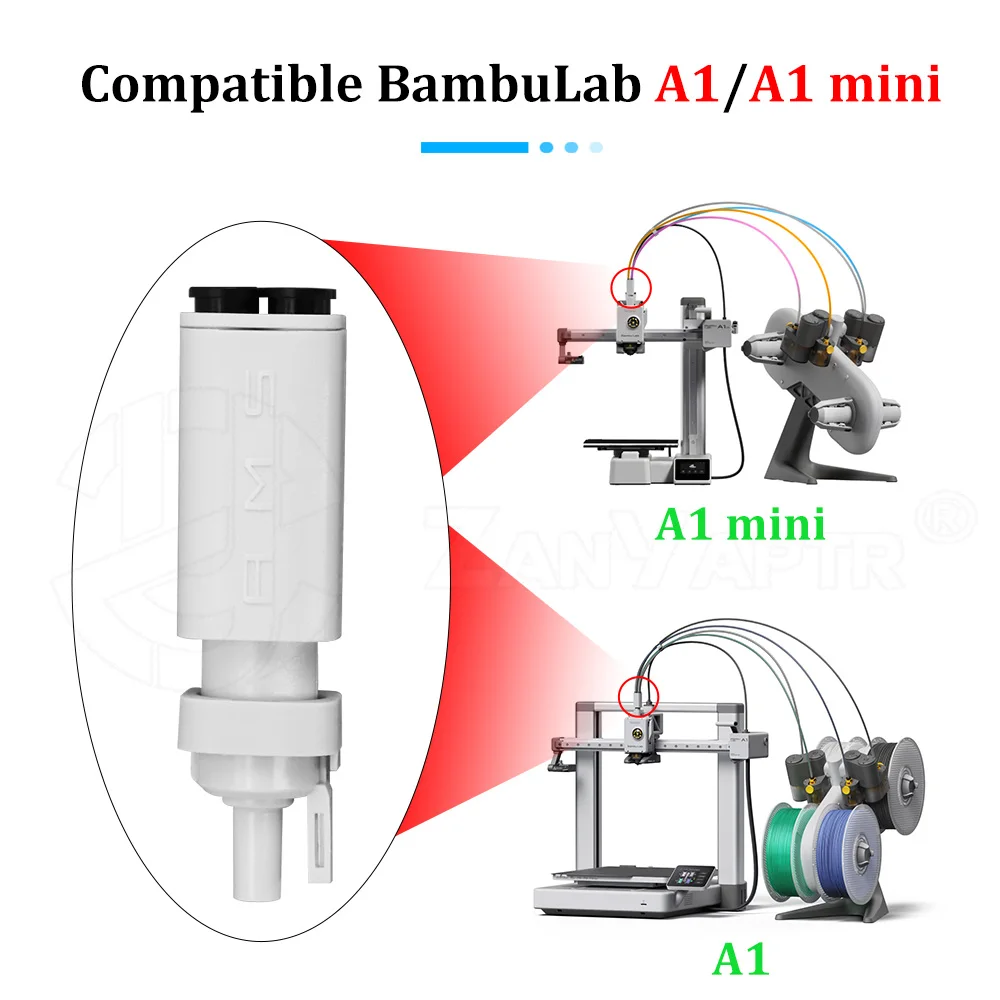 AMS Lite Filament Hub لـ Bambu Lab A1/A1mini مكونات خماسية صغيرة تبديل المواد الاستهلاكية الطباعة الملونة لـ A1/A1 Mini Part-AT81