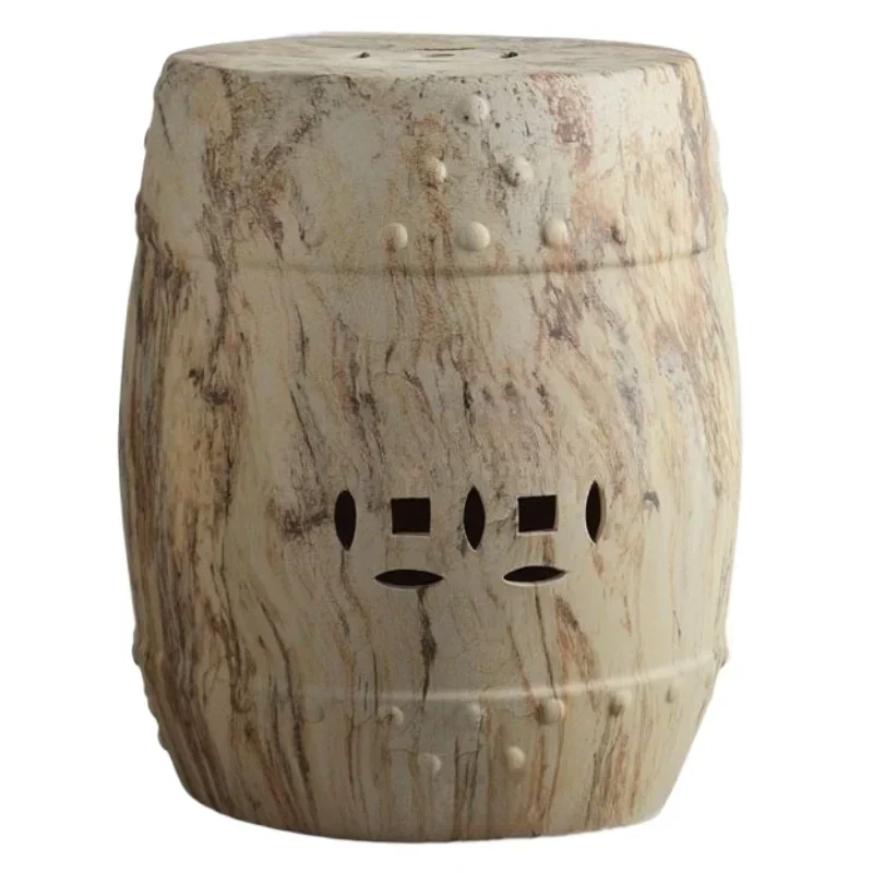 

Classical retro nostalgic matte size model marble pattern ceramic stool