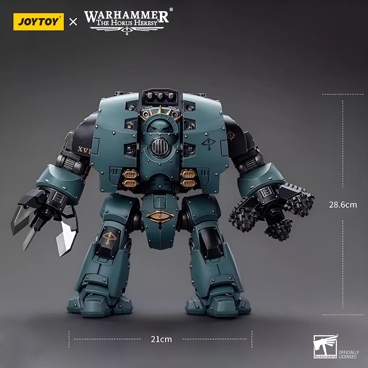 Joytoy warhammer figura de ação sons de horus leviatã dreadnought com brocas de cerco articulações estatueta móvel coletor modelo brinquedo