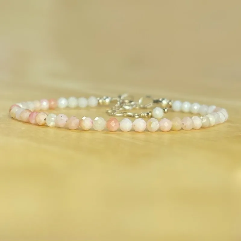 Pink opal bracelet: October birthstone jewelry