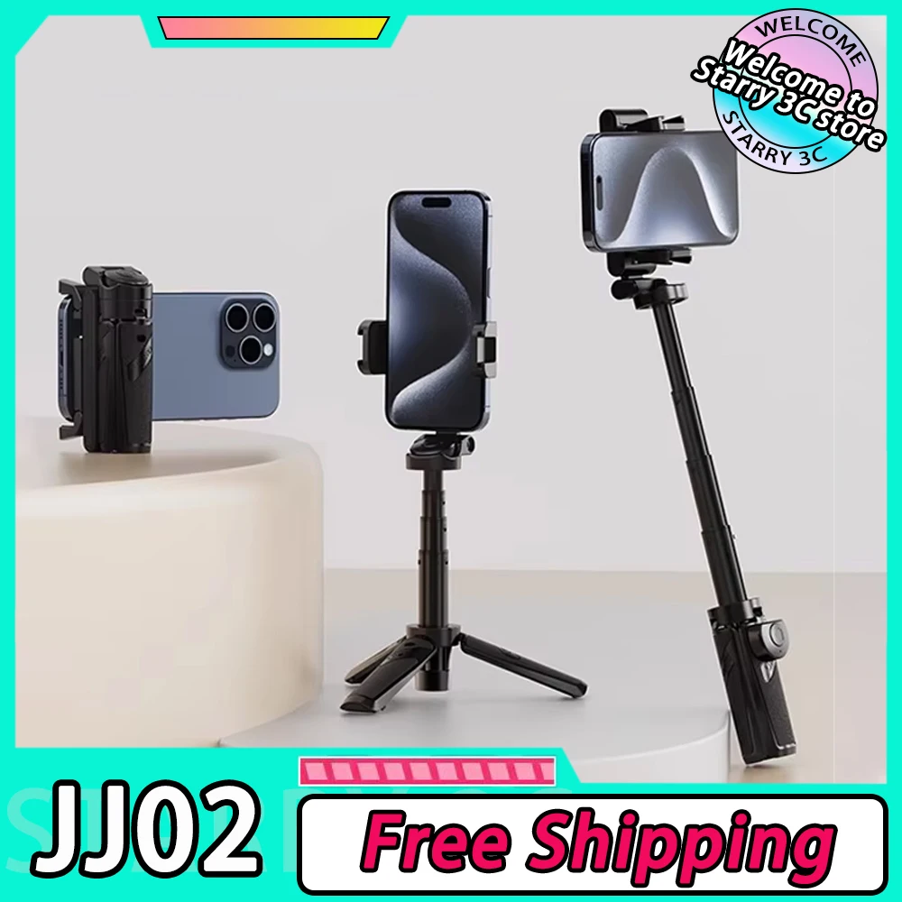 Ulanzi JJ02 Tripod Support 4 Section Stretchable Rotating Handle Bluetooth Selfie Stick Pole Selfie Grip For iPhone 16 15 14 13