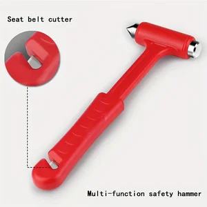 Mini Emergency Safety Hammer, Car window circuit breaker, seat belt cutter, multifunctional escape tools 10 Main Multifunctional Hammer Sales - №9
